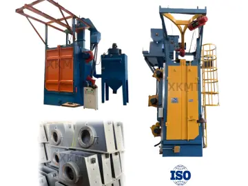 Hook Type Shot Blasting Machine with Steel Shot Cleaning process Components for Burnishing