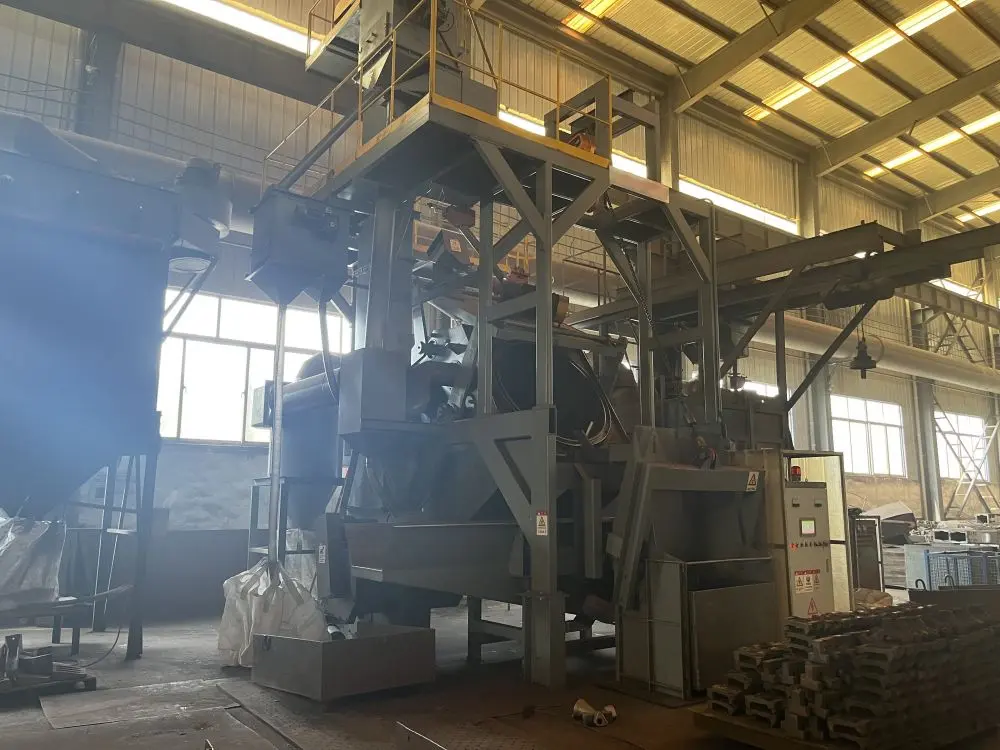 Drum Type Shot Blasting Machine  Rotary Barrel Shot Blasting Machine  Tilting drum shot blasting mac (6)1dj