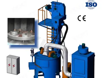 Q36 Series With A Aotating Alloy Wheel Turn Table /Double Table Turntable Rotary Shot Blasting Machine