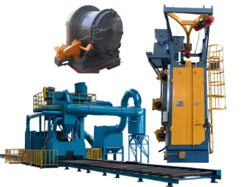 Automatic H Beam  Pass Through Roller Conveyor Shot Blasting Machine