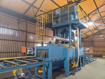 Pass Through Shot Blasting Machine / Roller Conveyor Shot Blaster