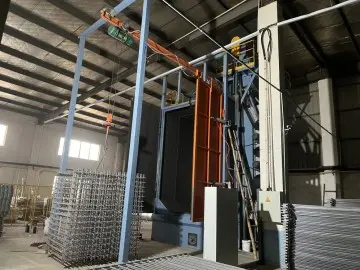 Hook Type Spinner Hanger Type Shot Blasting Machine / Hoist type shot blast machine