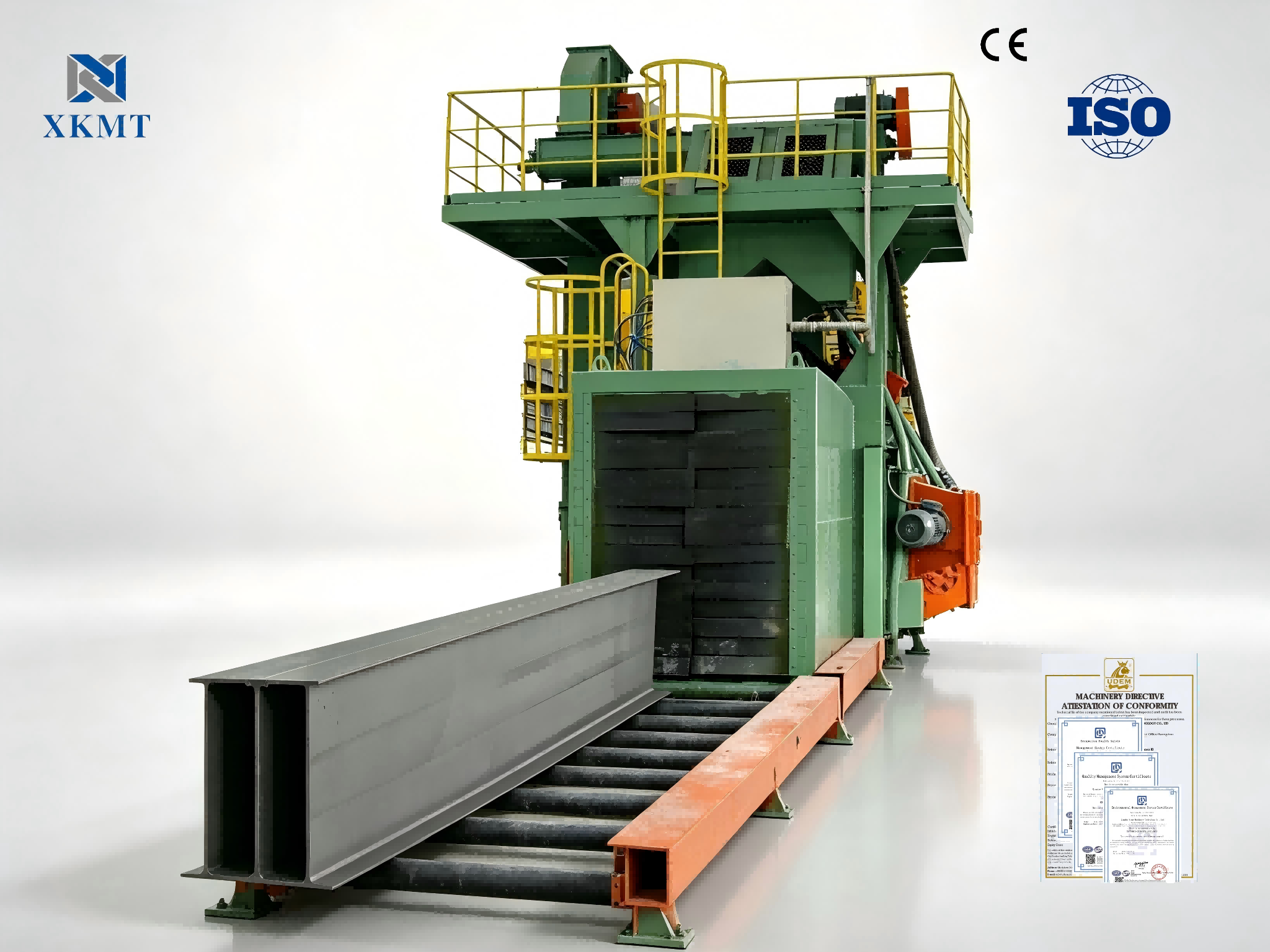 Roller Conveyor H-Beam Automatic Shot Blasting Rust Removal & Cleaning Machine