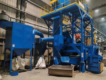 Foundry Machinery  Rotary Barrel /Automatic Tilting Drum Shot Blasting Machine Cleans Metal